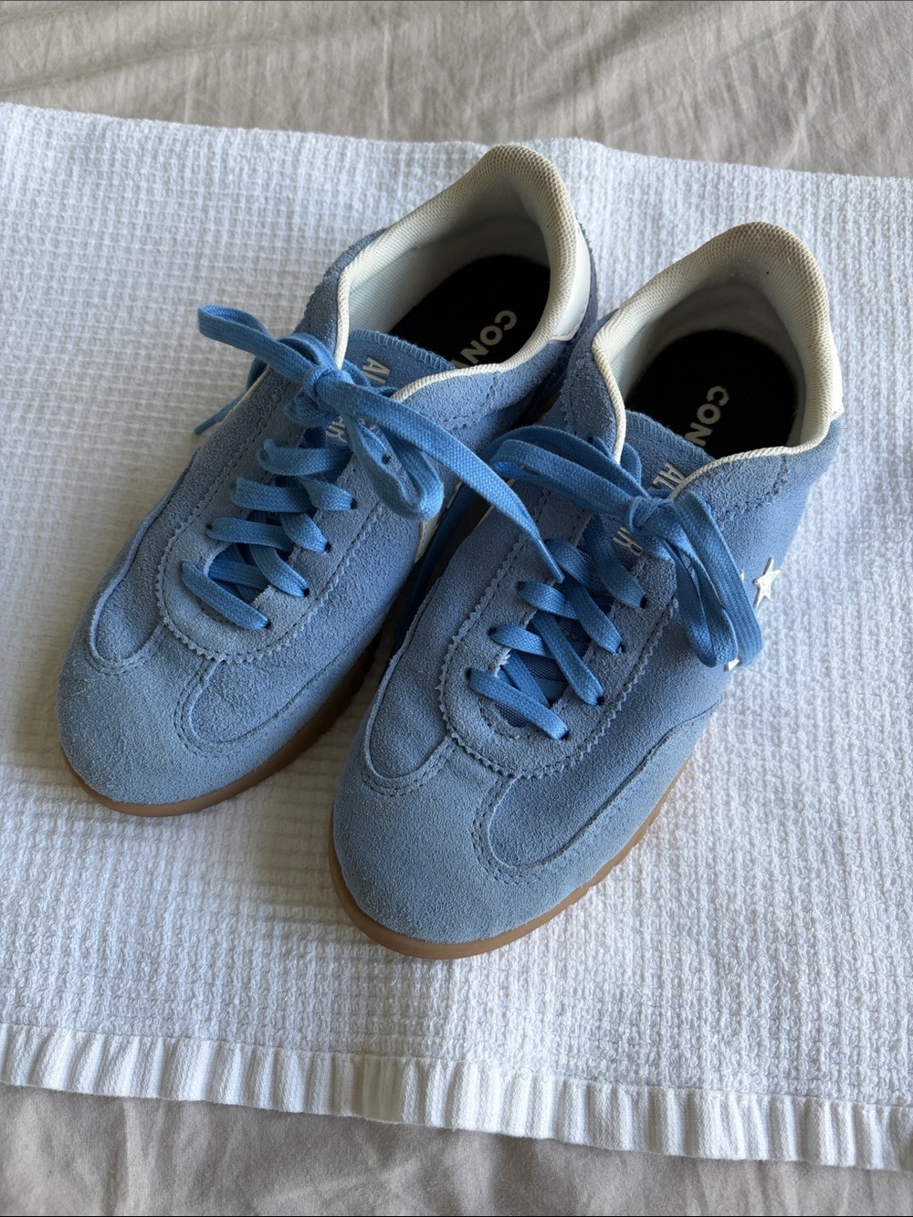 Converse Women’s Powder Blue Suede Sneakers